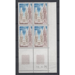 Timbre de collection France - 1808 Coin Daté (1975)