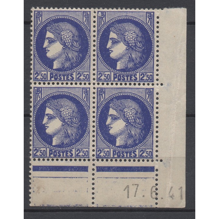 Timbre de collection France - 0375A Coin Daté (1941)