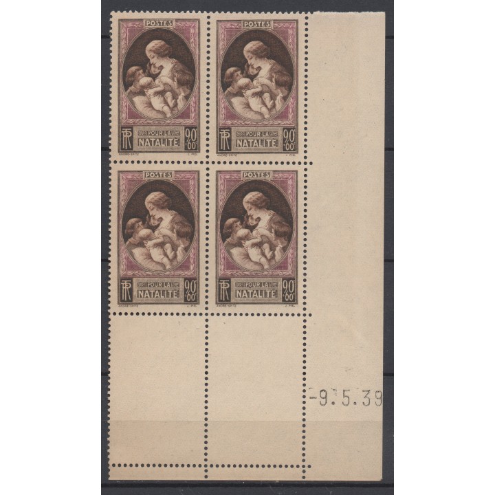 Timbre de collection France - 0441 Coin Daté (1939)