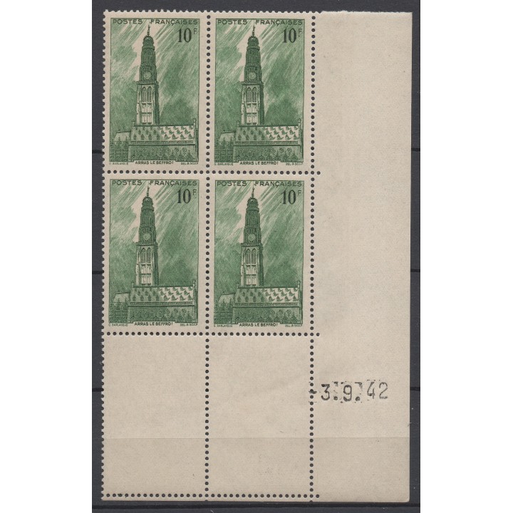 Timbre de collection France - 0567 Coin Daté (1942)