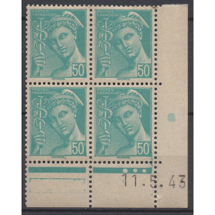 Timbre de collection France - 0549 Coin Daté (1943)