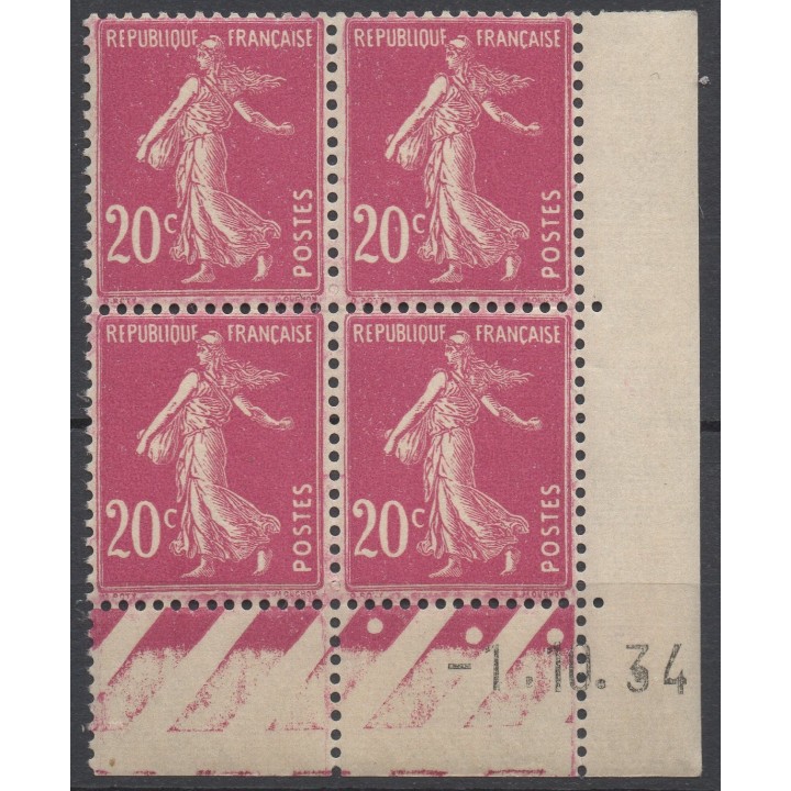 Timbre de collection France - 0190 Coin Daté (1934)