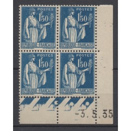 Timbre de collection France - 0288 Coin Daté (1935)