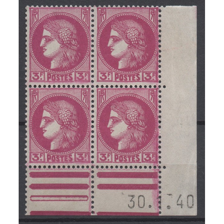 Timbre de collection France - 0376 Coin Daté (1940)