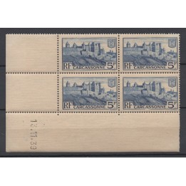 Timbre de collection France - 0392 Coin Daté (1939)