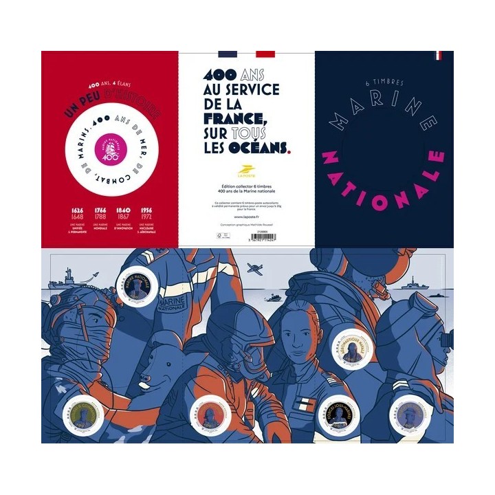Timbre de collection France - Collector 2026 400 ans de la Marine Nationale