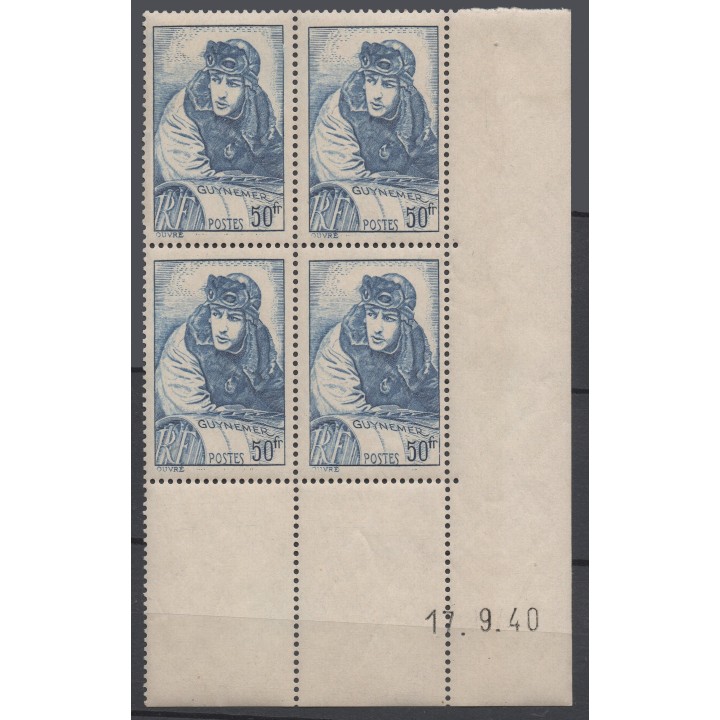 Timbre de collection France - 0461 Coin Daté (1940)