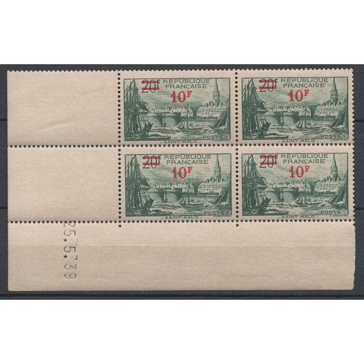 Timbre de collection France - 0492 Coin Daté (1939)