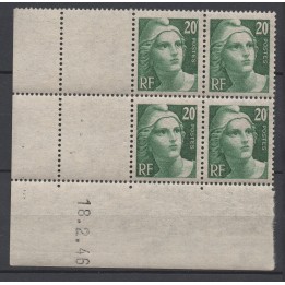 Timbre de collection France - 0728 Coin Daté (1946)