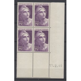 Timbre de collection France - 0731 Coin Daté (1946)