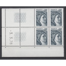 Timbre de collection France - 1962 Coin Daté (1978)