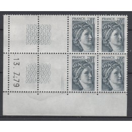 Timbre de collection France - 1962 Coin Daté (1979)