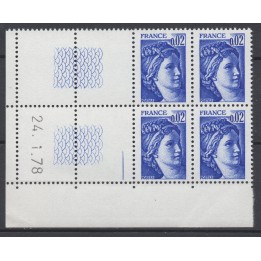 Timbre de collection France - 1963 Coin Daté (1978)