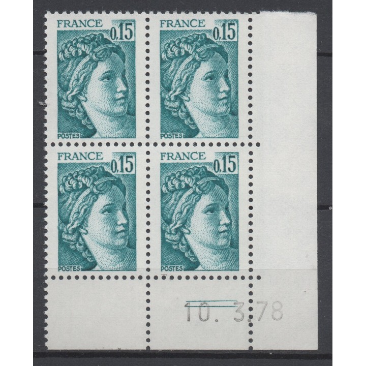 Timbre de collection France - 1966 Coin Daté (1978)