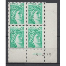 Timbre de collection France - 1967 Coin Daté (1979)