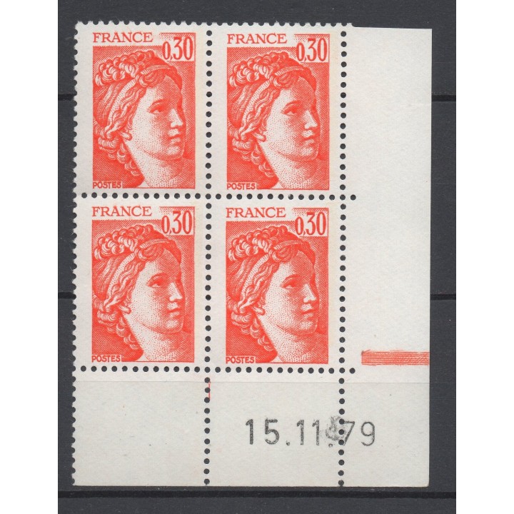 Timbre de collection France - 1968 Coin Daté (1979)
