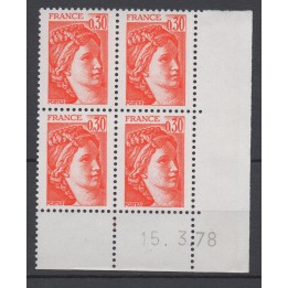 Timbre de collection France - 1968 Coin Daté (1978)