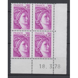 Timbre de collection France - 1969 Coin Daté (1978)