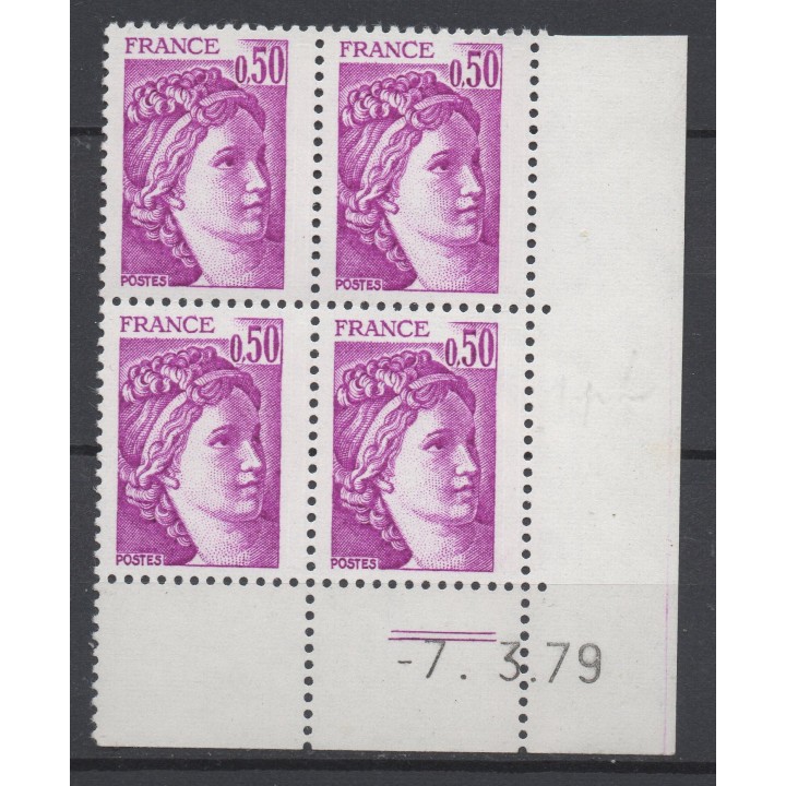 Timbre de collection France - 1969 Coin Daté (1979)