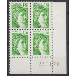 Timbre de collection France - 1973 Coin Daté (1978)