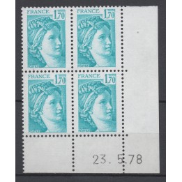 Timbre de collection France - 1976 Coin Daté (1978)