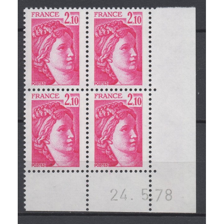 Timbre de collection France - 1978 Coin Daté (1978)