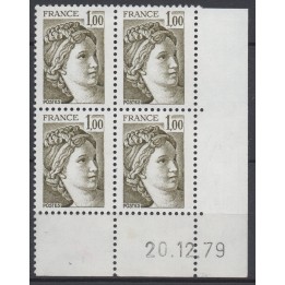 Timbre de collection France - 2057 Coin Daté (1979)