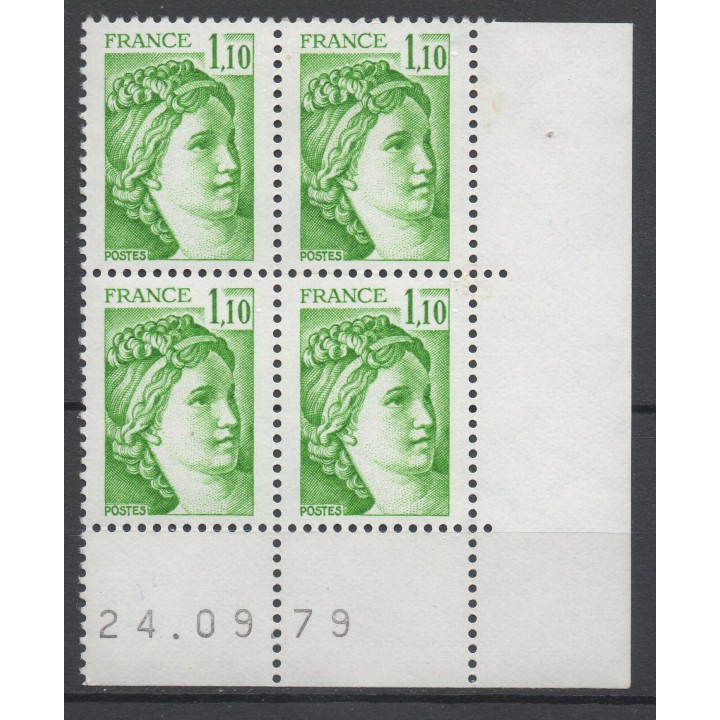 Timbre de collection France - 2058 Coin Daté (1979)