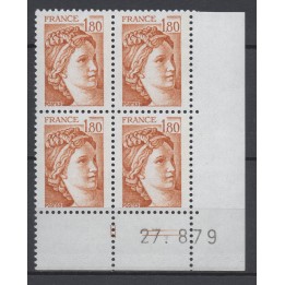 Timbre de collection France - 2061 Coin Daté (1979)