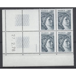 Timbre de collection France - 1962a Coin Daté (1978)