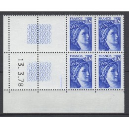 Timbre de collection France - 1963a Coin Daté (1978)