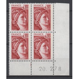 Timbre de collection France - 1965a Coin Daté (1978)