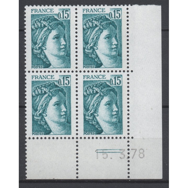 Timbre de collection France - 1966b Coin Daté (1978)
