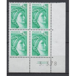 Timbre de collection France - 1967b Coin Daté (1978)