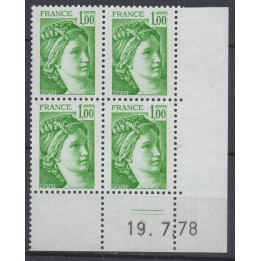 Timbre de collection France - 1973a Coin Daté (1978)