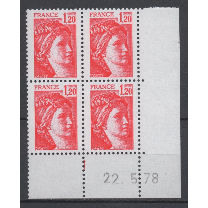 Timbre de collection France - 1974a Coin Daté (1978)