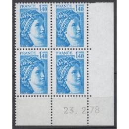 Timbre de collection France - 1975a Coin Daté (1978)