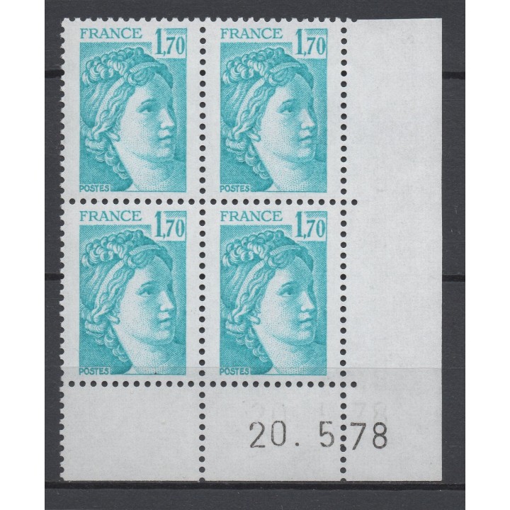 Timbre de collection France - 1976a Coin Daté (1978)