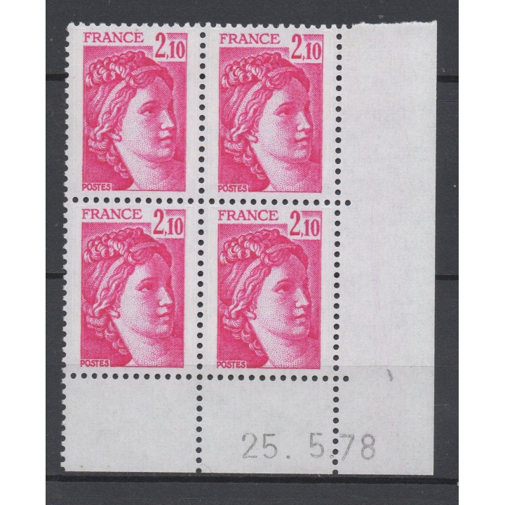 Timbre de collection France - 1978a Coin Daté (1978)