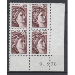 Timbre de collection France - 1979a Coin Daté (1978)