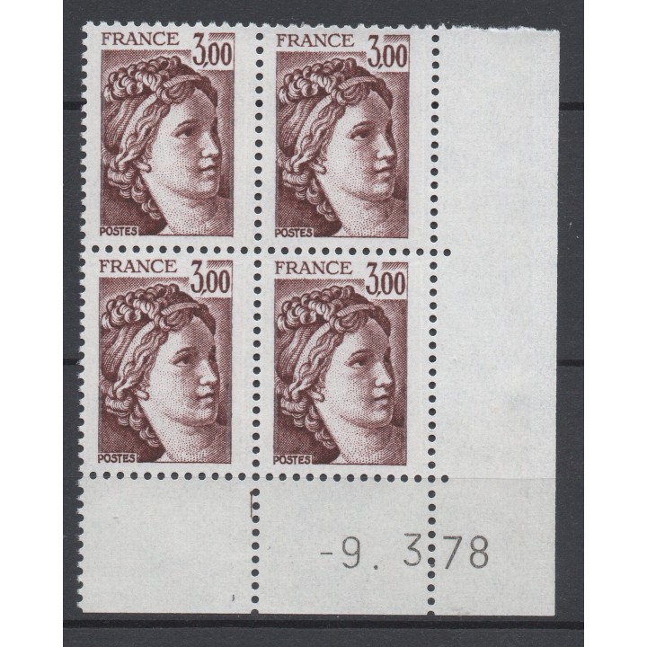 Timbre de collection France - 1979a Coin Daté (1978)