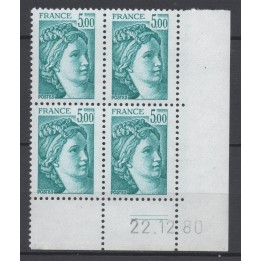 Timbre de collection France - 2123b Coin Daté (1980)