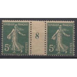 Timbre de collection France - 0137 Millésime 8 GC (1918)