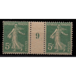 Timbre de collection France - 0137 Millésime 9 GC (1919)