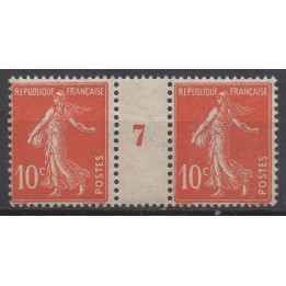 Timbre de collection France - 0138 Millésime 7 (1907)