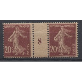Timbre de collection France - 0139 Millésime 8 GC (1918)