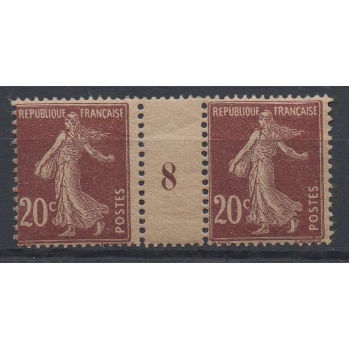 Timbre de collection France - 0139 Millésime 8 GC (1918)