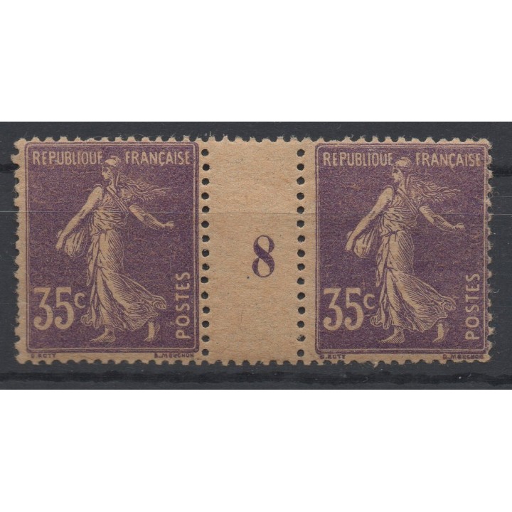 Timbre de collection France - 0142 Millésime 8 GC (1918)