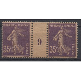 Timbre de collection France - 0142 Millésime 9 GC (1919)