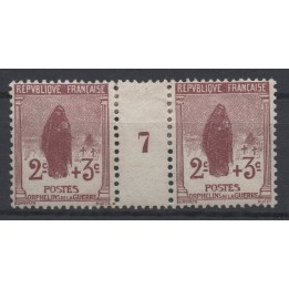 Timbre de collection France - 0148 Millésime 7 (1917)
